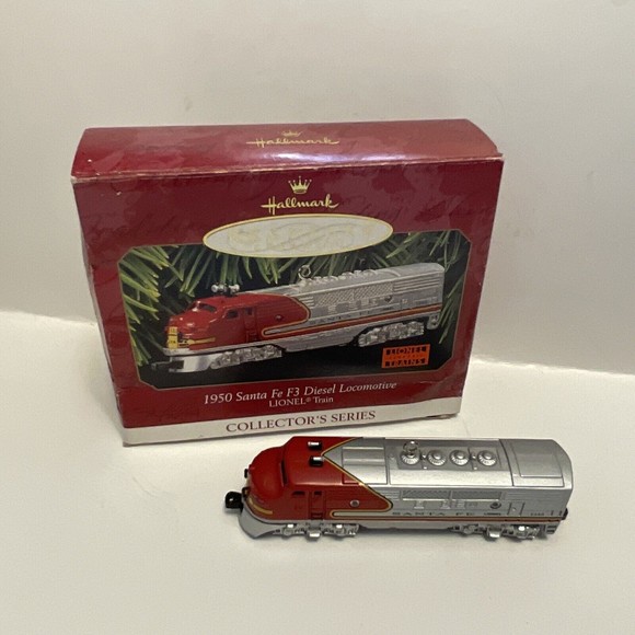 HALLMARK LIONEL TRAINS 1950 SANTA FE F3 DIESEL LOCOMOTIVE #2 1997 Ornament - Picture 3 of 3